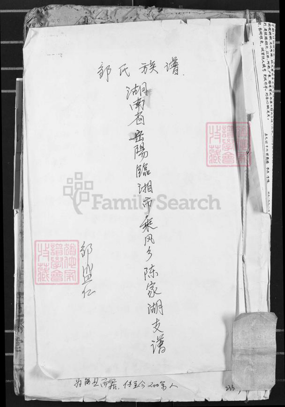 湖南省岳阳市临湘市临湘邹氏范阳堂族谱-邹氏族谱.湖南省岳阳临湘市乘风乡陈家湖支谱.pdf电子版