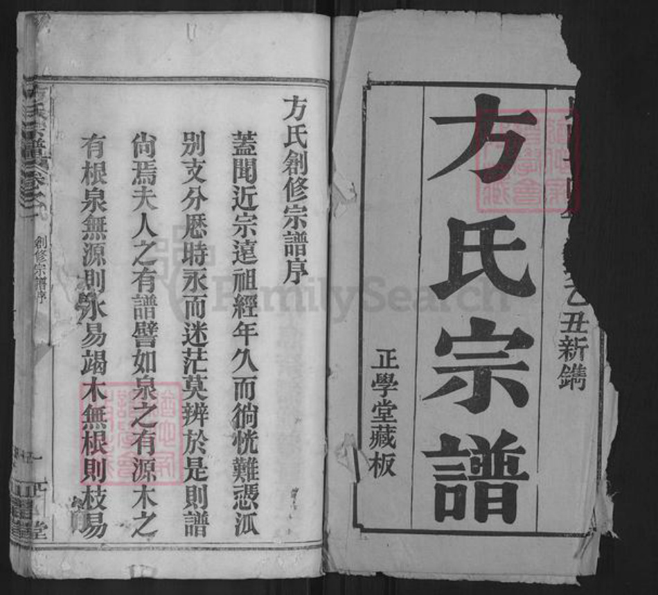 湖北省黄冈市麻城市方氏正学堂族谱-方氏宗谱.pdf电子版插图1