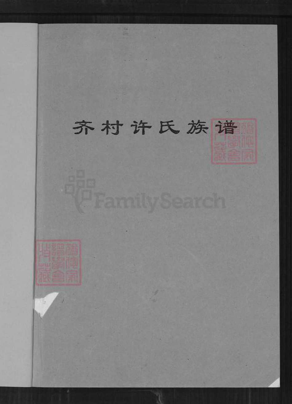 河南省焦作市博爱县孝敬镇许氏族谱-齐村许氏族谱.pdf电子版插图1