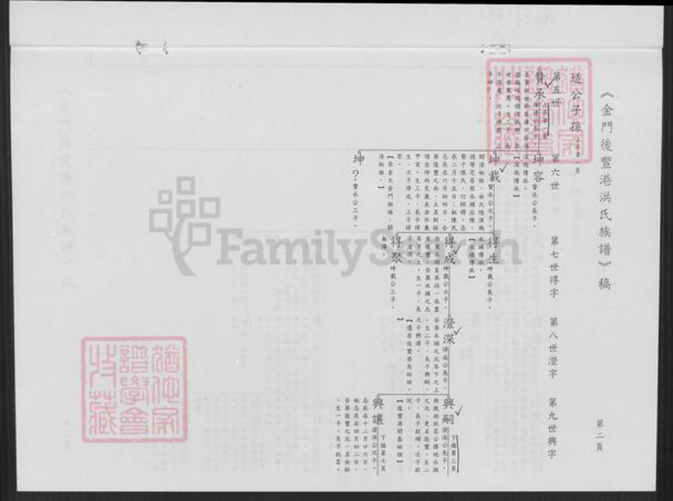 福建省泉州市金门县金城洪氏族谱-金门县金城镇后丰港洪氏族谱.pdf电子版插图3