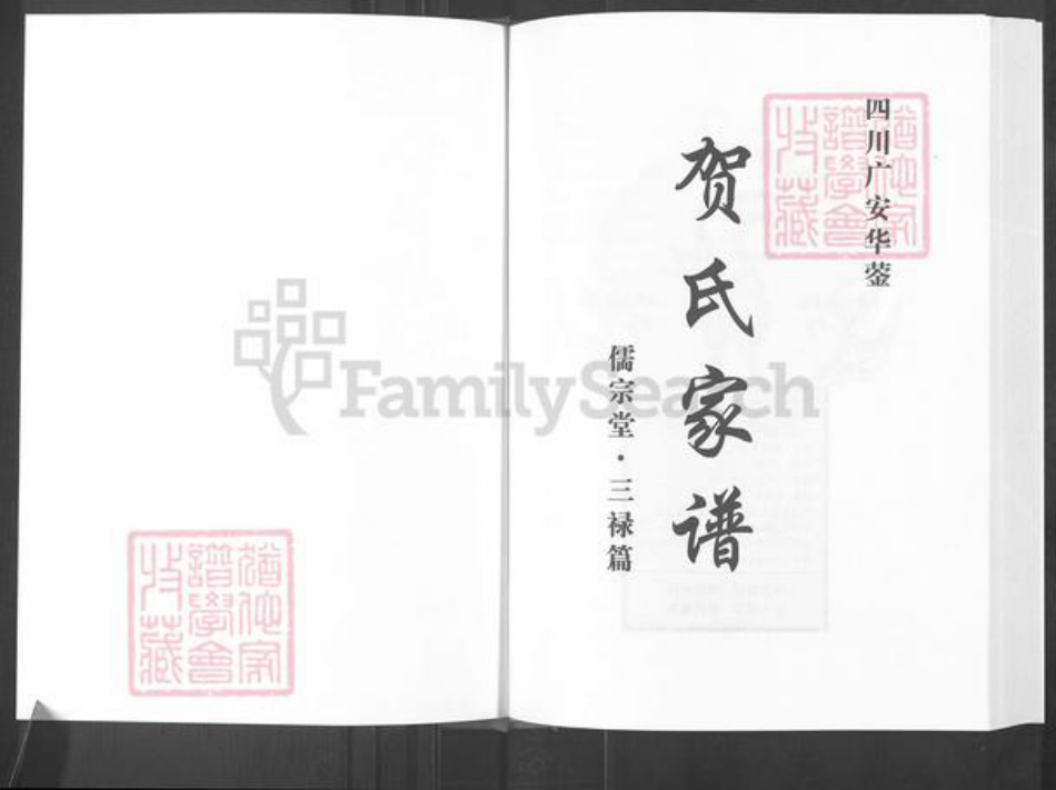 四川省绵阳市安县四川省广安市华蓥市高兴镇贺；贺氏儒宗堂族谱-贺氏家谱.pdf电子版插图1