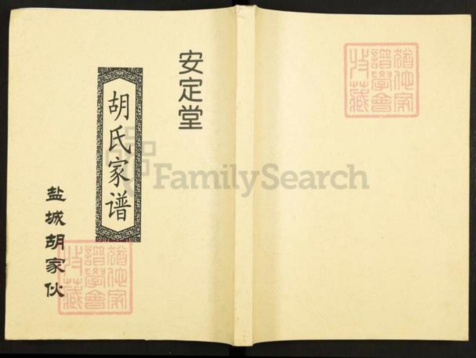 江苏省盐城市亭湖区胡氏安定堂族谱-胡氏家谱.pdf电子版