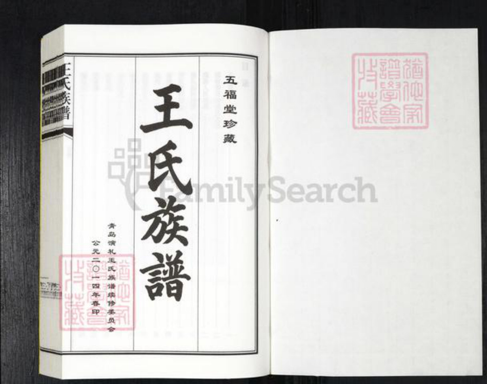 山东省青岛市平度市南村镇王氏五福堂族谱-王氏族谱.pdf电子版插图1