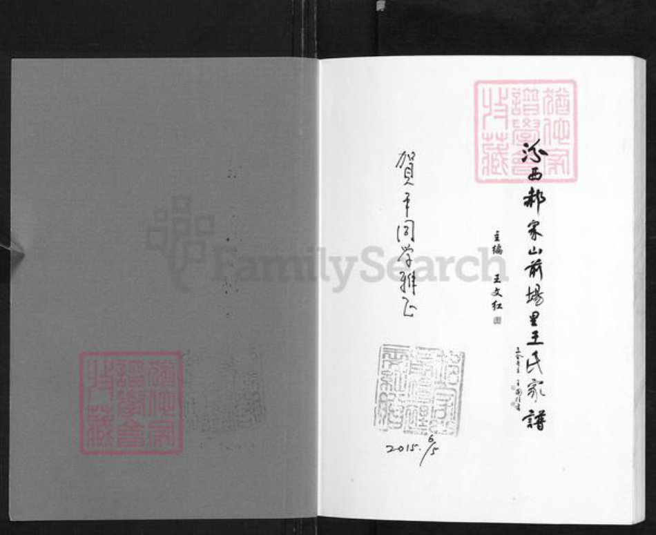 山西省临汾市汾西县和平镇王氏族谱-汾西郝家山前场里王氏家谱.pdf电子版插图1