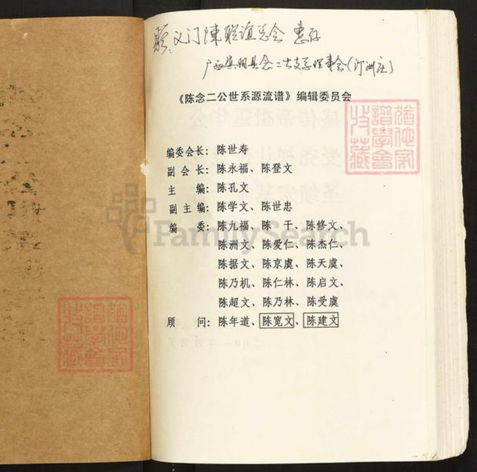 广西壮族自治区南宁市宾阳县陈氏族谱-陈念二公世系源流谱.pdf电子版插图1