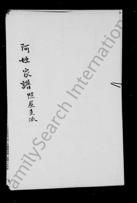 中国阿氏族谱-阿姓家谱：照屋支派.pdf电子版