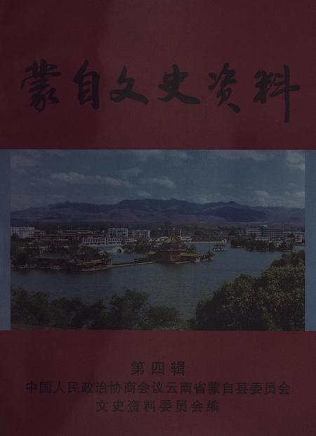 蒙自文史资料(第四辑).pdf电子版_云南省志