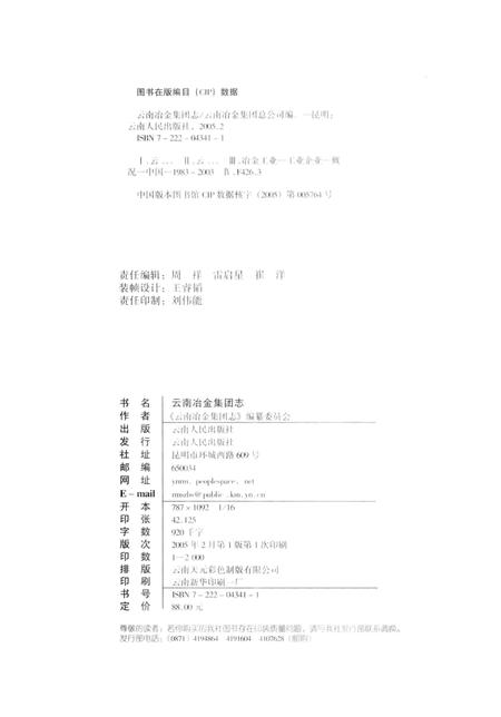 云南冶金集团志  1983-2003年.pdf电子版_云南省志插图1