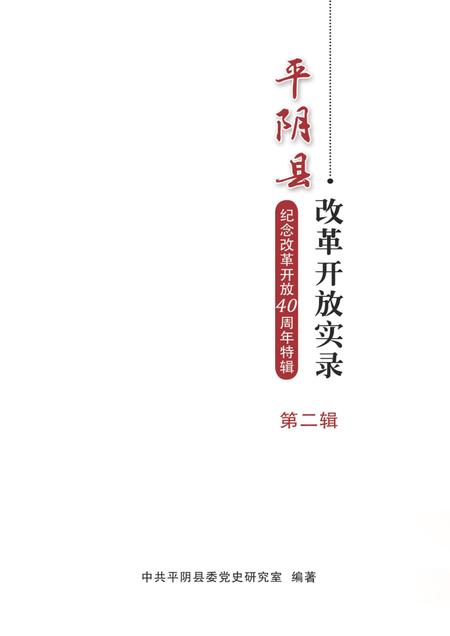 平阴县改革开放实录第二辑暨纪念改革开放40周年特辑.pdf电子版_山东省志插图1