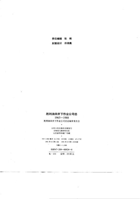 胜利油田井下作业公司志  1965-1988.pdf电子版_山东省志插图2
