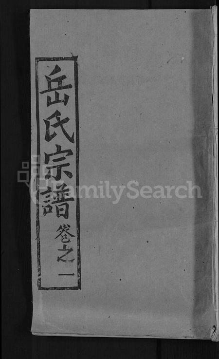 湖北岳氏族谱-岳氏宗谱 [3卷,首1卷](别名：武汉市新洲县岳氏宗谱).pdf电子版