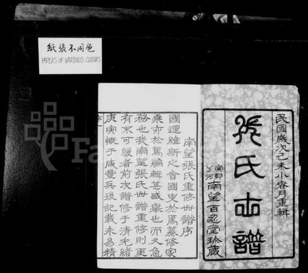 江苏张氏族谱-南望张氏宗谱 [18卷,附1卷](别名：南望张氏世谱).pdf电子版插图1