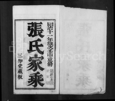 江苏张氏族谱-张氏宗谱(别名：张氏家乘).pdf电子版插图1