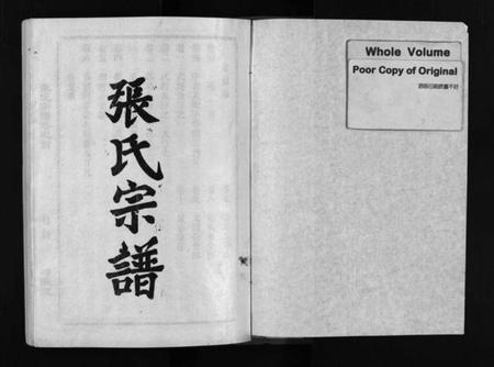 湖北张氏族谱-张氏宗谱[10卷首1卷](别名：Zhang Shi Zong Pu、张氏宗谱).pdf电子版插图1