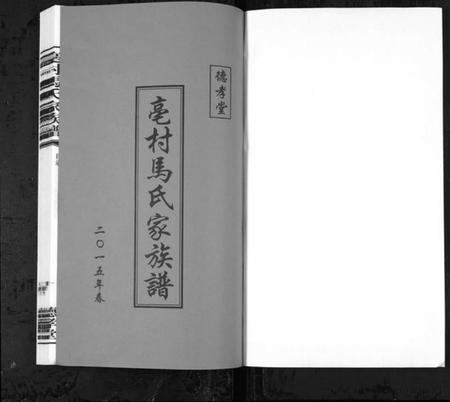 江苏马氏族谱-亳村马氏家族谱[1册](别名：Bo Cun Ma Shi Jia Zu Pu、亳村马氏家族谱).pdf电子版插图1