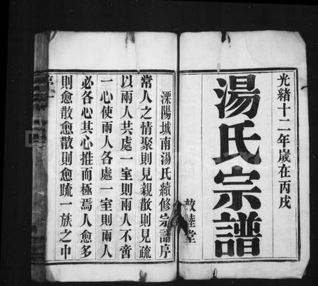 江苏汤氏族谱-汤氏宗谱 [8卷](别名：溧阳城南汤氏宗谱).pdf电子版插图1