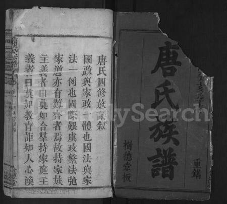 湖北唐氏族谱-唐氏四修宗谱 [6卷,首4卷](别名：唐氏宗谱、Tang Shi Si Xiu Zong Pu).pdf电子版插图1