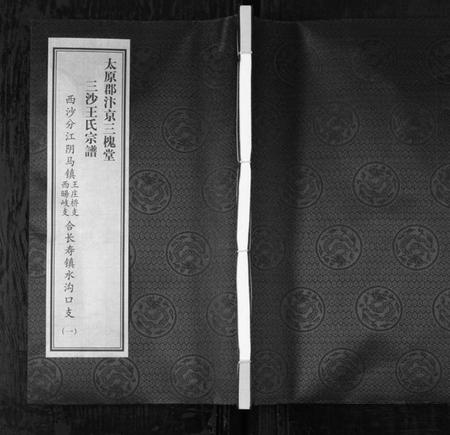 江苏王氏族谱-三沙王氏宗谱[2卷](别名：太原郡汴京三槐堂三沙王氏宗谱、San Sha Wang Shi Zong Pu).pdf电子版