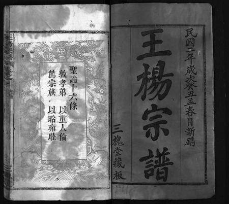 湖北王氏杨氏族谱-王杨宗谱 [8卷,首2卷](别名：王杨氏二次续修宗谱、Wang Yang Zong Pu、王杨宗谱).pdf电子版插图2