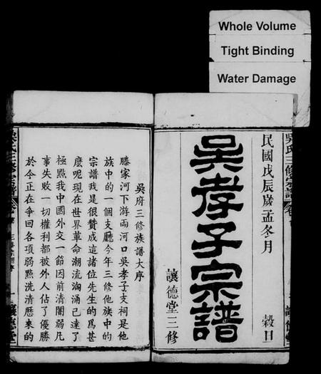 湖北吴氏族谱-吴孝子宗谱 [6卷,首1卷](别名：吴孝子宗谱、吴氏宗谱).pdf电子版插图1