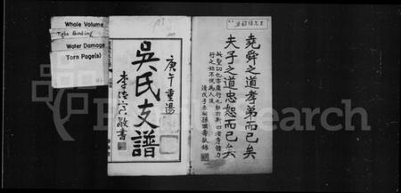 湖北吴氏族谱-(来凤)吴氏支谱(别名：来凤吴氏支谱).pdf电子版插图1