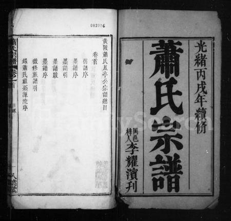 湖北萧氏族谱-萧氏宗谱 [20卷,首未各1卷](别名：黄陂萧氏).pdf电子版插图2