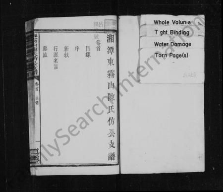 湖南陈氏族谱-东雾山陈氏仿公支谱 [8卷,首1卷].pdf电子版插图1