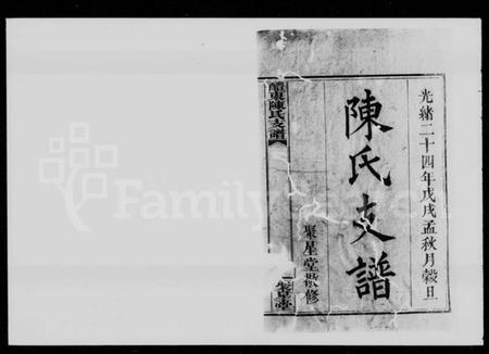 湖南陈氏族谱-花麦田陈氏支谱 [4卷,末1卷].pdf电子版插图1
