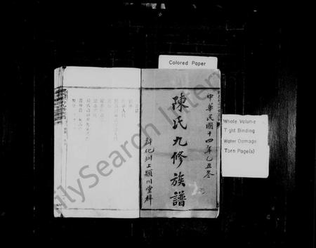 湖南陈氏族谱-陈氏九修族谱 [8卷,首2卷].pdf电子版插图1