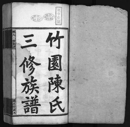 湖南陈氏族谱-竹园陈氏三修族谱 [17卷,首4卷].pdf电子版插图1