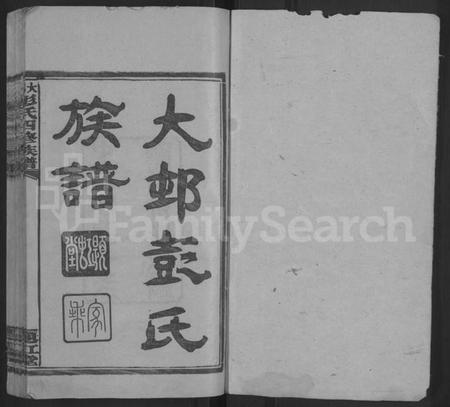 湖南彭氏族谱-大邨彭氏族谱 [18卷,首3卷].pdf电子版插图1