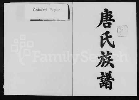 湖南唐氏族谱-唐氏族谱.pdf电子版插图1