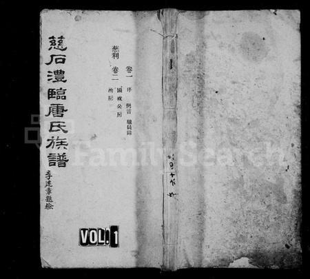 湖南唐氏族谱-慈石澧临唐氏族谱 [59卷].pdf电子版插图1