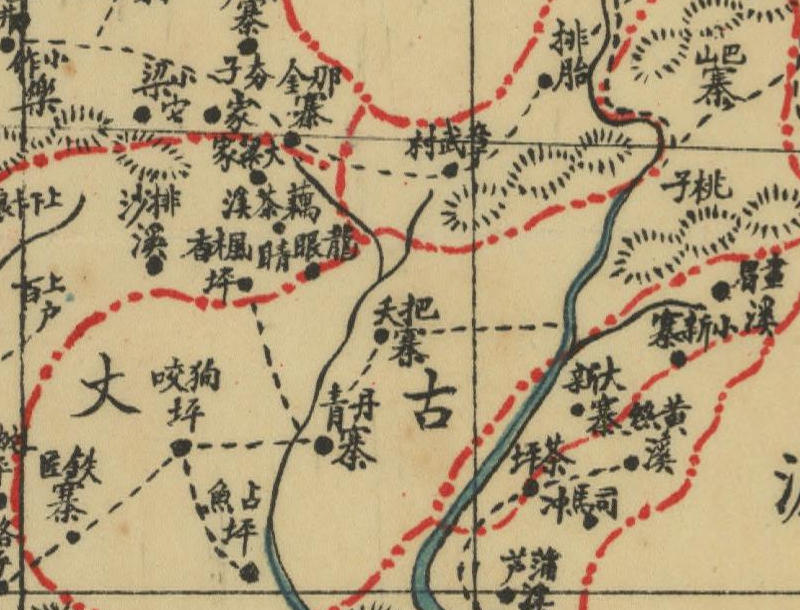 约1941年吉首《乾城县全图》插图1 约1941年吉首《乾城县全图》插图1