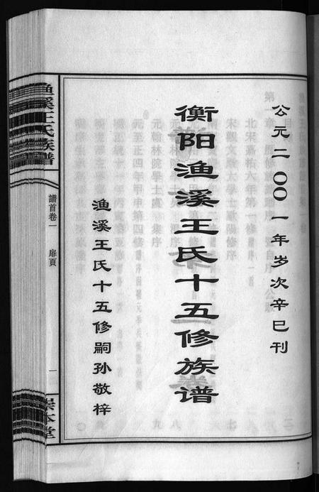 湖南王氏族谱-渔溪王氏族谱 [世系4卷,行传5卷,首5卷].pdf电子版插图2