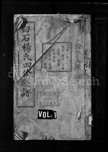 湖南杨氏族谱-宁邑白石杨氏四修族谱 [18卷,首末各1卷].pdf电子版插图1