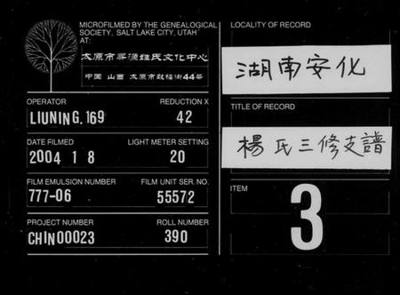 湖南杨氏族谱-杨氏三修支谱 [5卷,首2卷].pdf电子版