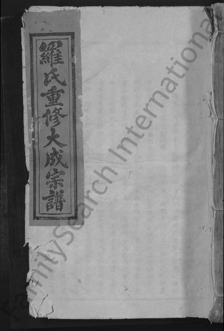 江西罗氏族谱-罗氏重修大成谱 [不分卷].pdf电子版