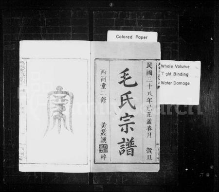 江西毛氏族谱-毛氏宗谱 [5卷].pdf电子版插图1