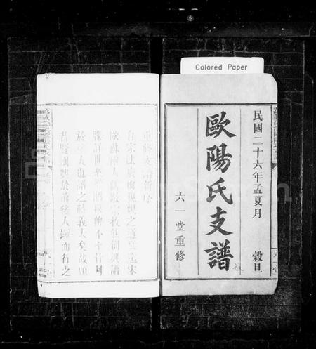 江西欧阳氏族谱-欧阳氏支谱 [4卷,首1卷].pdf电子版插图2