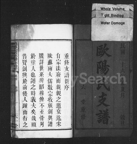 江西欧阳氏族谱-欧阳氏支谱 [4卷,首1卷].pdf电子版插图3