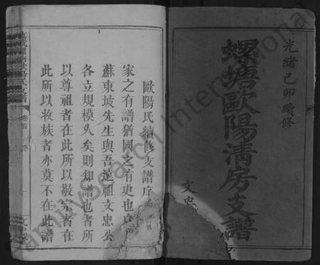 江西欧阳氏族谱-万载螺塘欧阳氏支谱 [3卷,首5卷,末2卷].pdf电子版插图1