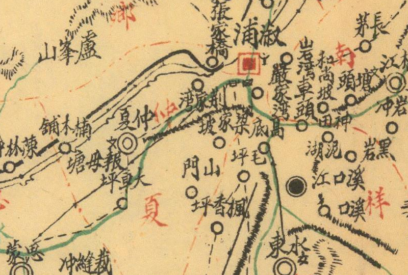 1941-1946年湖南《溆浦县图》插图2 1941-1946年湖南《溆浦县图》插图2